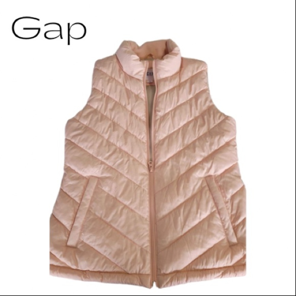 Gap Womens Athletic Puffer Vest Pink Size Small